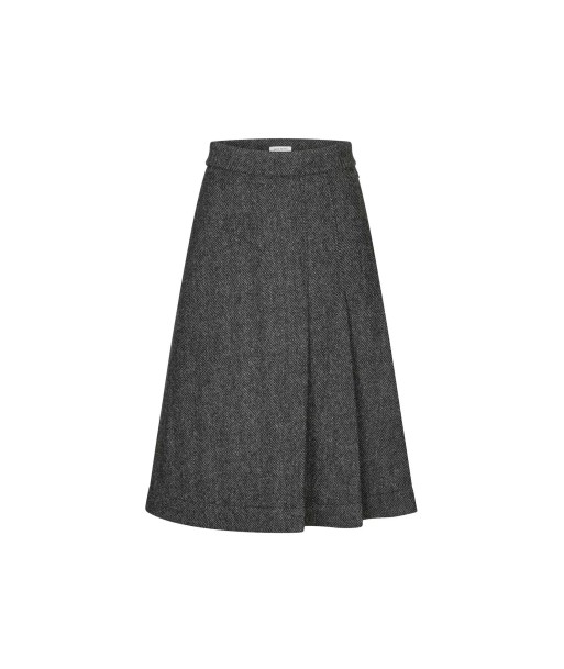 Nicoline Skirt — Herringbone Grey brillant des détails fins