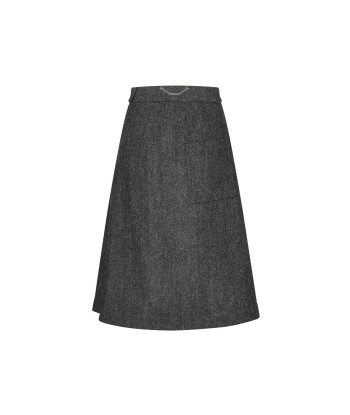 Nicoline Skirt — Herringbone Grey brillant des détails fins