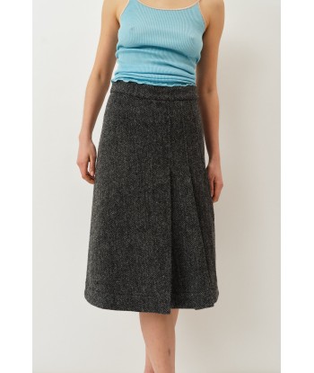 Nicoline Skirt — Herringbone Grey brillant des détails fins