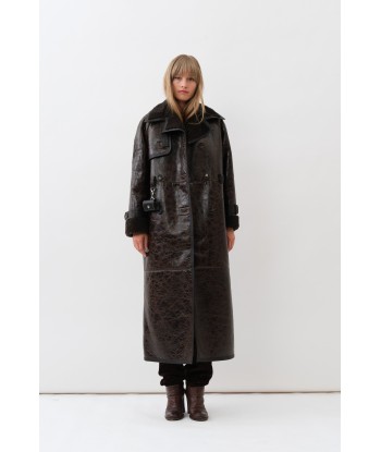 Alexa Trenchcoat — Distressed Brown france