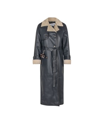 Alexa Trenchcoat — Navy / Beige pas chere