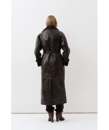 Alexa Trenchcoat — Distressed Brown france