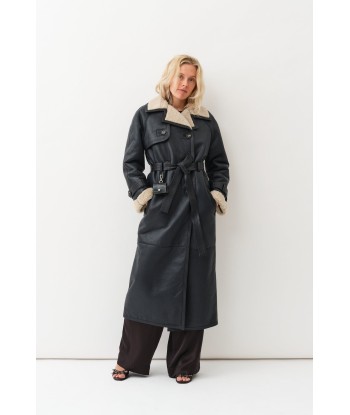 Alexa Trenchcoat — Navy / Beige pas chere