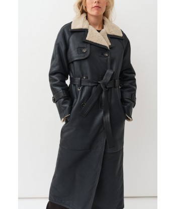 Alexa Trenchcoat — Navy / Beige pas chere