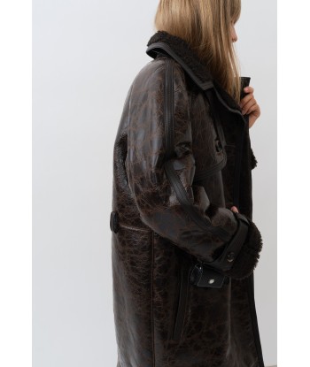 Alexa Trenchcoat — Distressed Brown france