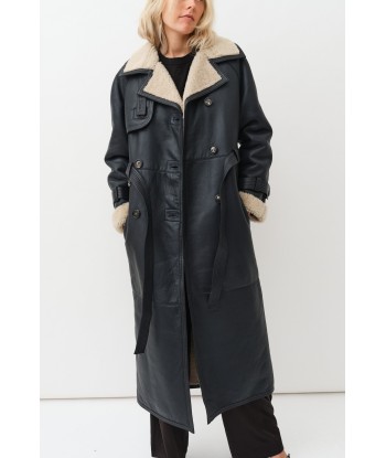 Alexa Trenchcoat — Navy / Beige pas chere