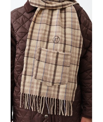 Schatter Scarf — Brown Check Pour