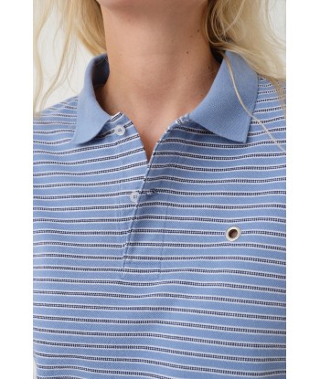 Serena Polo Shirt — Blue Stripe chez Cornerstreet bien 