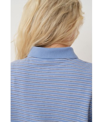 Serena Polo Shirt — Blue Stripe chez Cornerstreet bien 