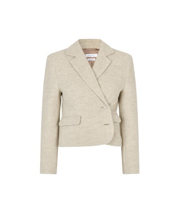 Matteo Blazer — Cream Herringbone votre restaurant rapide dans 