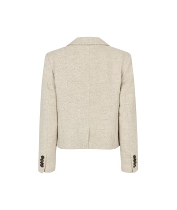 Matteo Blazer — Cream Herringbone votre restaurant rapide dans 