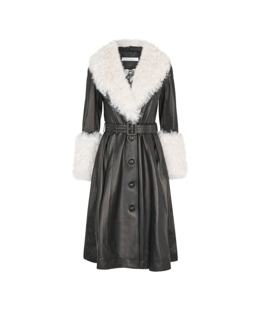 Foxy Shearling Coat — Black / Cloud les ctes