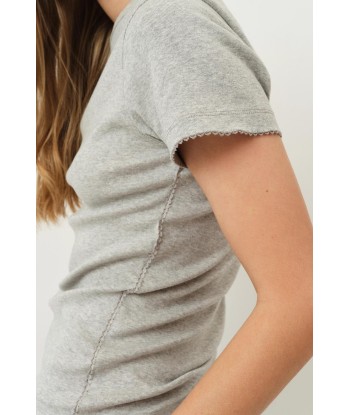 Uma T-Shirt — Grey Melange la colonne vertébrale