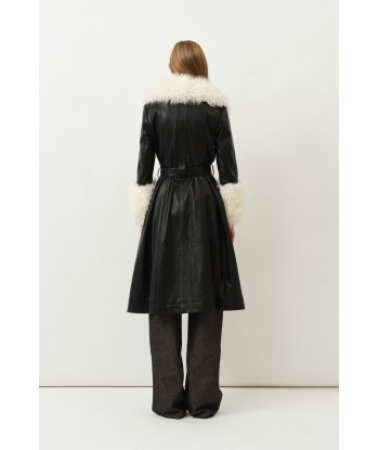 Foxy Shearling Coat — Black / Cloud les ctes