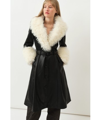 Foxy Shearling Coat — Black / Cloud les ctes