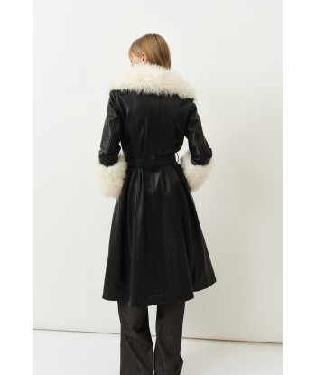 Foxy Shearling Coat — Black / Cloud les ctes