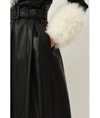 Foxy Shearling Coat — Black / Cloud les ctes