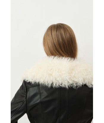 Foxy Shearling Coat — Black / Cloud les ctes