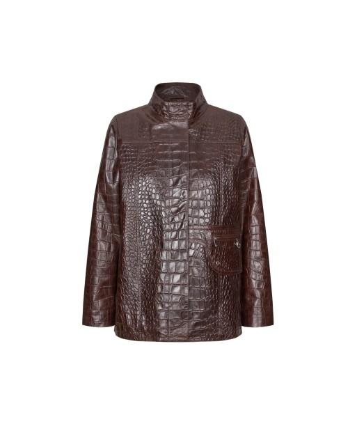 Baba Jacket — Brown Croco la livraison gratuite