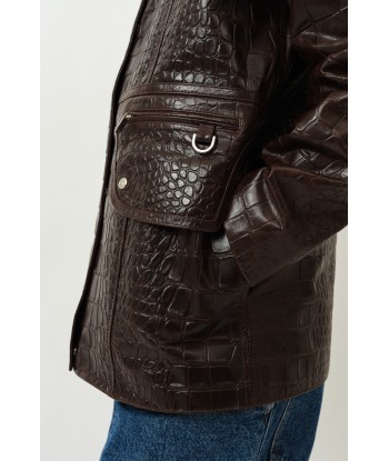 Baba Jacket — Brown Croco la livraison gratuite