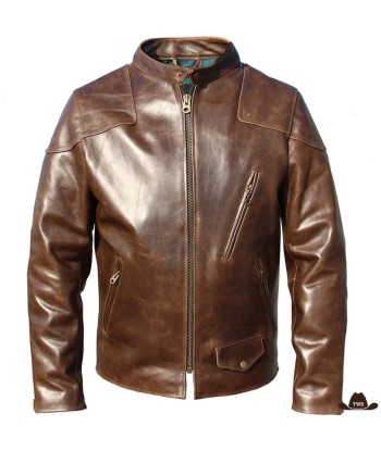 Veste Western en Cuir Patiné Venez acheter