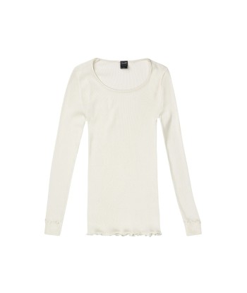 Simona Oscalito Longsleeve Top — Ivory livraison et retour toujours gratuits