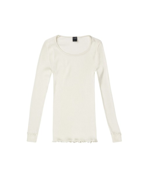 Simona Oscalito Longsleeve Top — Ivory livraison et retour toujours gratuits