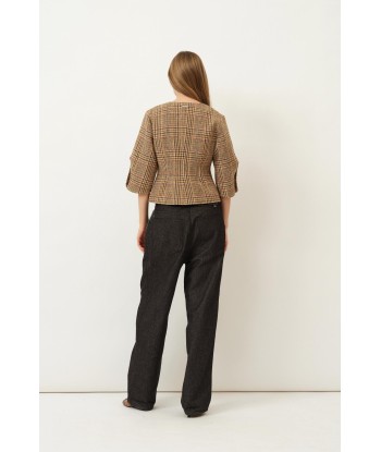 Christie Top — Cafe Latte Plaid plus qu'un jeu 