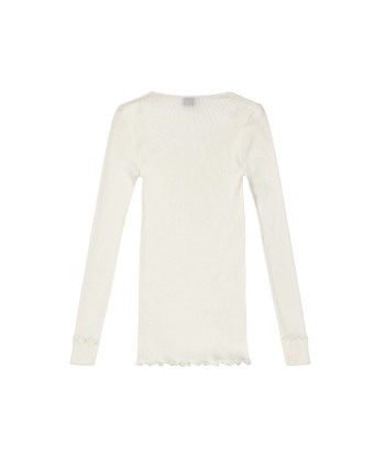 Simona Oscalito Longsleeve Top — Ivory livraison et retour toujours gratuits