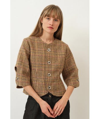 Christie Top — Cafe Latte Plaid plus qu'un jeu 