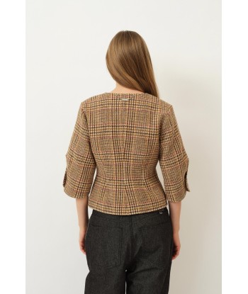 Christie Top — Cafe Latte Plaid plus qu'un jeu 