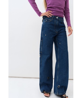 Eyelet Salma Jeans — Indigo Blue votre