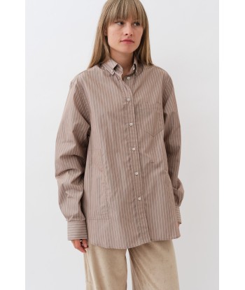 William Shirt — Brown Shadow Stripe Economisez 