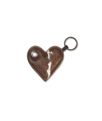 Heart Keychain — Brown / White Cow Comparez et commandez 