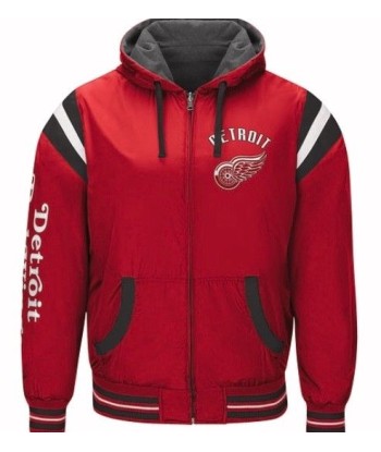 Authentic Detroit Red Wings Nylon Reversible Hooded Jacket 2 - 3 jours ouvrés.