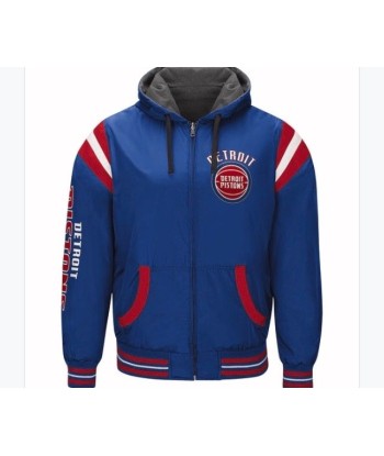 Authentic Detroit Pistons Nylon Reversible Hooded Jacket les ligaments