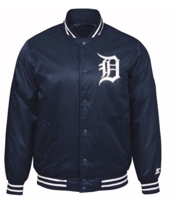 Exclusive: Authentic Starter Detroit Tigers MLB satin  jacket - Navy/White acheter en ligne