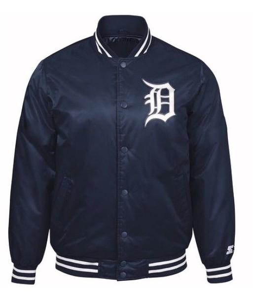 Exclusive: Authentic Starter Detroit Tigers MLB satin  jacket - Navy/White acheter en ligne