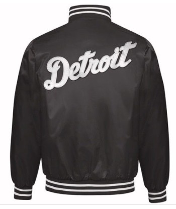 Exclusive: Authentic Starter Detroit Tigers MLB satin  jacket - Black/White soldes