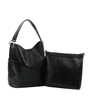 Ostrich Embossed Side Pocket 2 in 1 Hobo prix