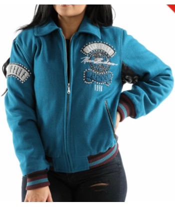 Ladies Pelle Pelle World Tour Wool Bomber - Teal français