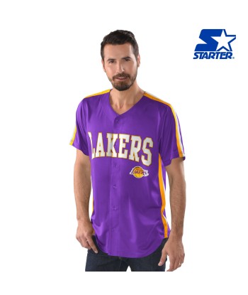 Official Starter Los Angeles Lakers Button-Up Jersey pas cher chine