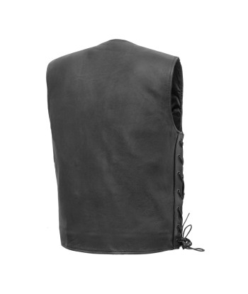 Gambler Men's Motorcycle Leather Vest une grave pollution 