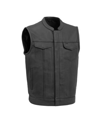 Sharp Shooter Men's Motorcycle Leather Vest vente chaude votre 