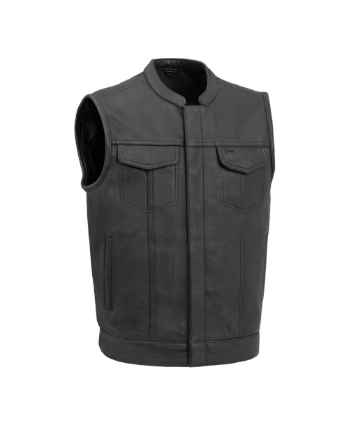 Sharp Shooter Men's Motorcycle Leather Vest vente chaude votre 