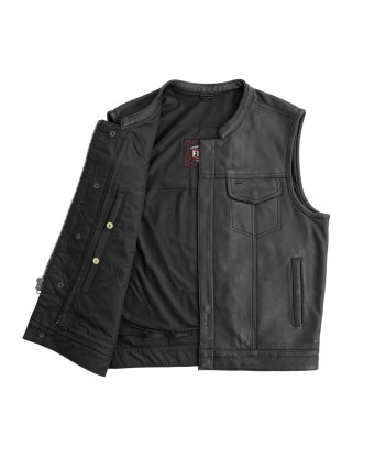 Sharp Shooter Men's Motorcycle Leather Vest vente chaude votre 