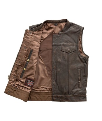 Sharp Shooter Men's Motorcycle Leather Vest vente chaude votre 