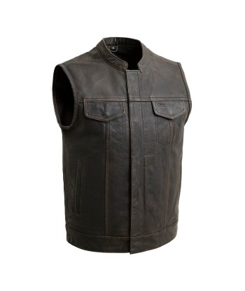 Sharp Shooter Men's Motorcycle Leather Vest vente chaude votre 