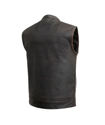 Sharp Shooter Men's Motorcycle Leather Vest vente chaude votre 