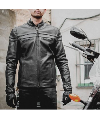 Maverick Men's Motorcycle Leather Jacket Par le système avancé 